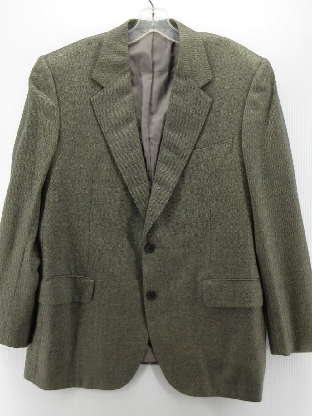 VINTAGE Sulka Sport Coat 42 Olive Blazer Cashmere Jacket Lined Italy *